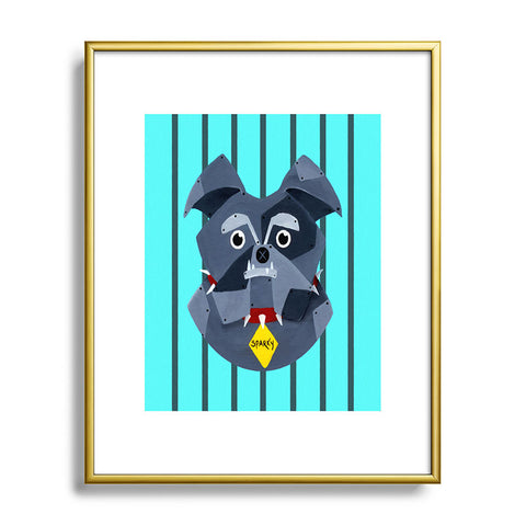 Mandy Hazell Dog Bot Metal Framed Art Print