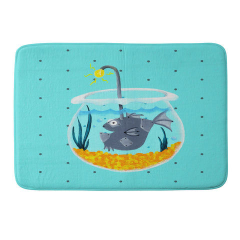 Mandy Hazell Fish Bot Memory Foam Bath Mat