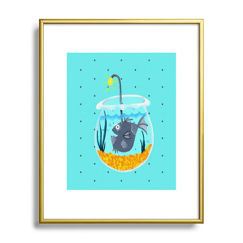 Mandy Hazell Fish Bot Metal Framed Art Print
