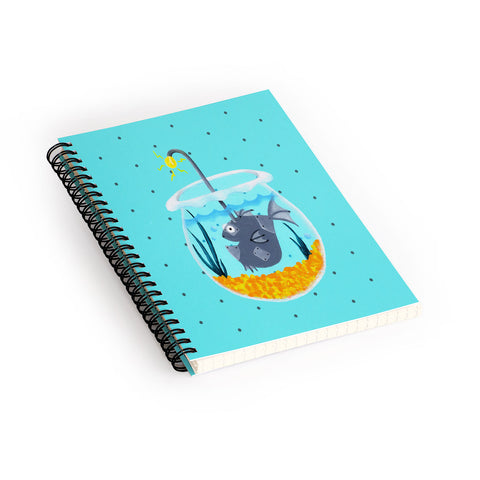Mandy Hazell Fish Bot Spiral Notebook