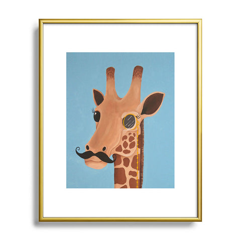 Mandy Hazell Gentleman Giraffe Metal Framed Art Print