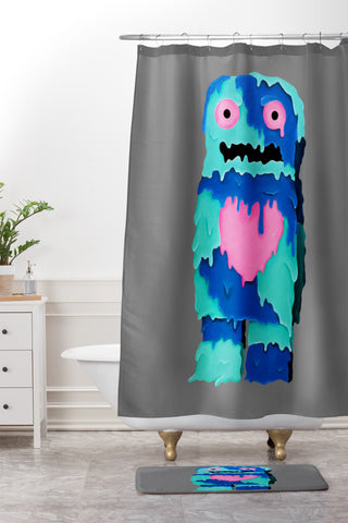 Mandy Hazell Melty Monster Shower Curtain And Mat