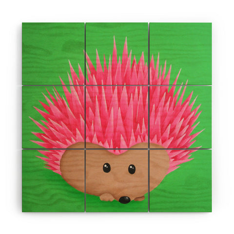 Mandy Hazell Ollie Hedgehog Wood Wall Mural