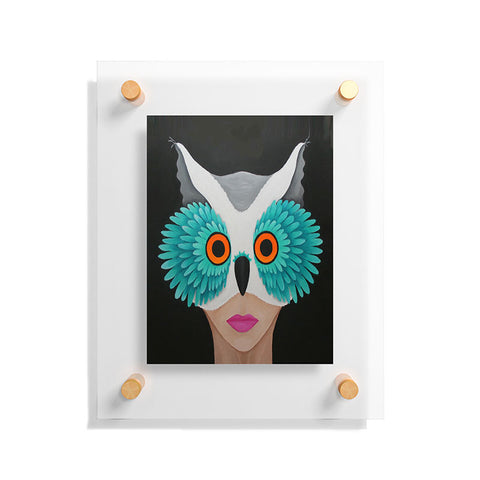 Mandy Hazell Owl Lady Floating Acrylic Print