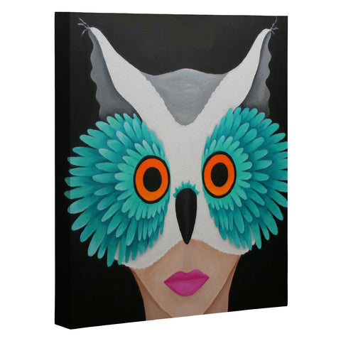 Mandy Hazell Owl Lady Art Canvas