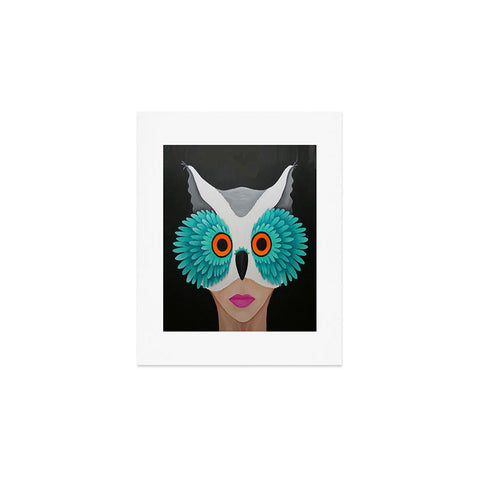 Mandy Hazell Owl Lady Art Print