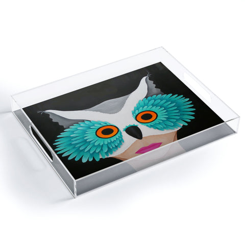 Mandy Hazell Owl Lady Acrylic Tray