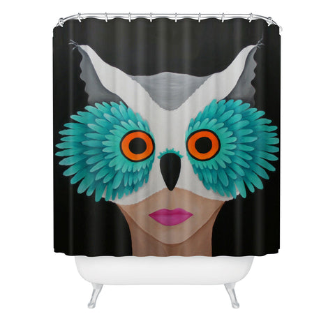 Mandy Hazell Owl Lady Shower Curtain