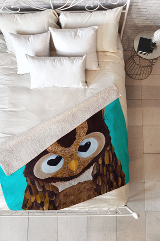 Mandy Hazell Owl Love You Fleece Throw Blanket