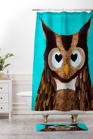 Mandy Hazell Owl Love You Shower Curtain And Mat