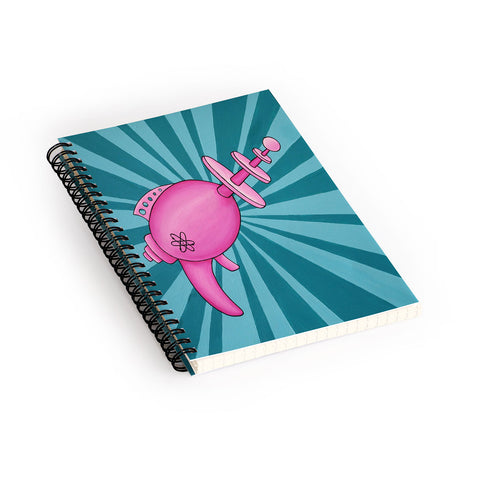 Mandy Hazell Pew Pew Pink Spiral Notebook