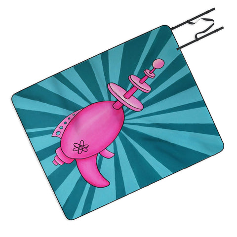 Mandy Hazell Pew Pew Pink Picnic Blanket