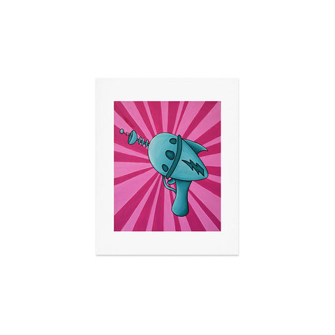 Mandy Hazell Pew Pew Teal Art Print