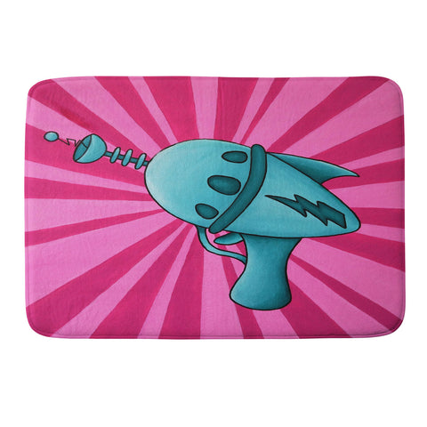 Mandy Hazell Pew Pew Teal Memory Foam Bath Mat