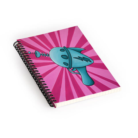 Mandy Hazell Pew Pew Teal Spiral Notebook