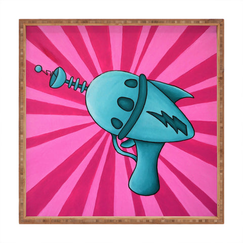 Mandy Hazell Pew Pew Teal Square Tray