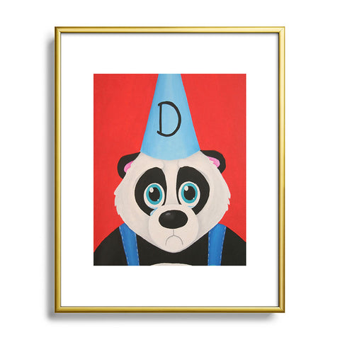 Mandy Hazell Sad Panda Metal Framed Art Print
