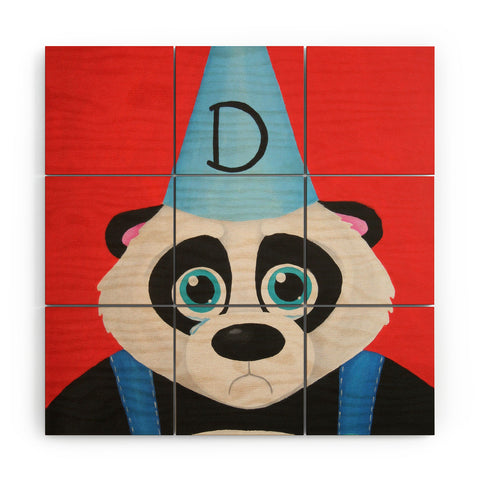 Mandy Hazell Sad Panda Wood Wall Mural