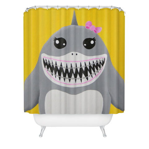 Mandy Hazell Shark Tooth Sally Shower Curtain