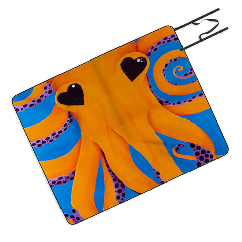 Mandy Hazell Wish I Was An Octopus Picnic Blanket