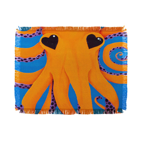Mandy Hazell Wish I Was An Octopus Throw Blanket