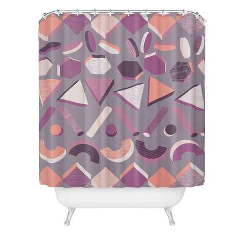 Mareike Boehmer 3D Geometry Stand In Line 1 Shower Curtain