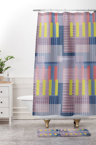 Mareike Boehmer Color Blocking Blocks 1 Shower Curtain And Mat