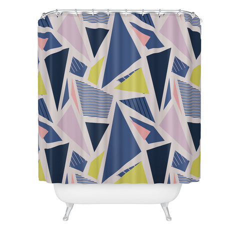 Mareike Boehmer Color Blocking Triangles 1 Shower Curtain