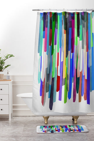 Mareike Boehmer Colorful Stripes 4 Z Shower Curtain And Mat