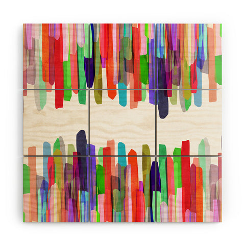 Mareike Boehmer Colorful Stripes 5 Wood Wall Mural