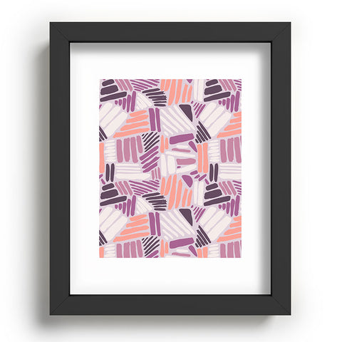 Mareike Boehmer Dots and Lines 1 Strokes Rose Recessed Framing Rectangle