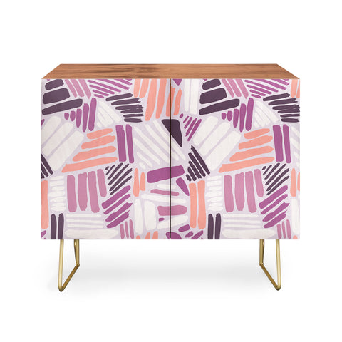 Mareike Boehmer Dots and Lines 1 Strokes Rose Credenza