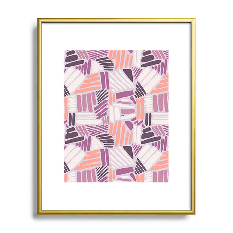 Mareike Boehmer Dots and Lines 1 Strokes Rose Metal Framed Art Print