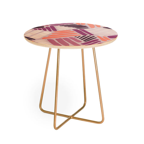 Mareike Boehmer Dots and Lines 1 Strokes Rose Round Side Table