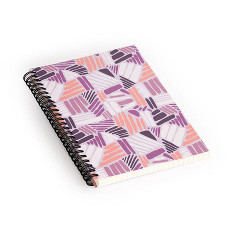 Mareike Boehmer Dots and Lines 1 Strokes Rose Spiral Notebook