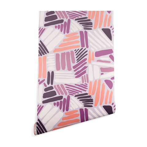 Mareike Boehmer Dots and Lines 1 Strokes Rose Wallpaper