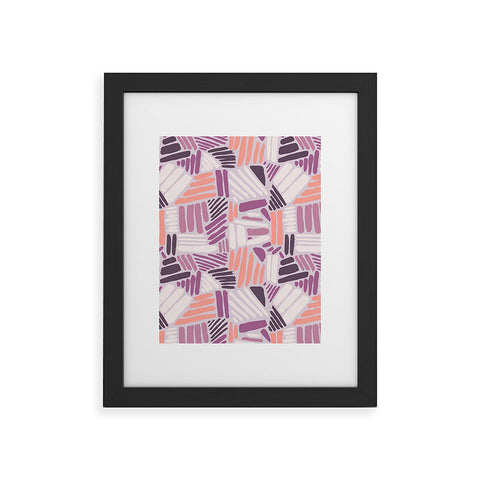 Mareike Boehmer Dots and Lines 1 Strokes Rose Framed Art Print