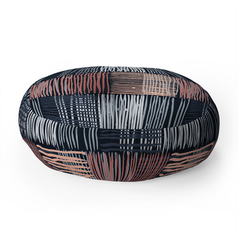 Mareike Boehmer Dots and Lines 2 Fine Lines Floor Pillow Round