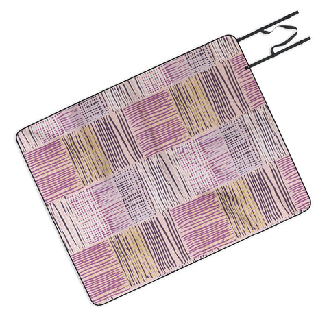 Mareike Boehmer Dots and Lines 2 Fine Lines Rose Picnic Blanket