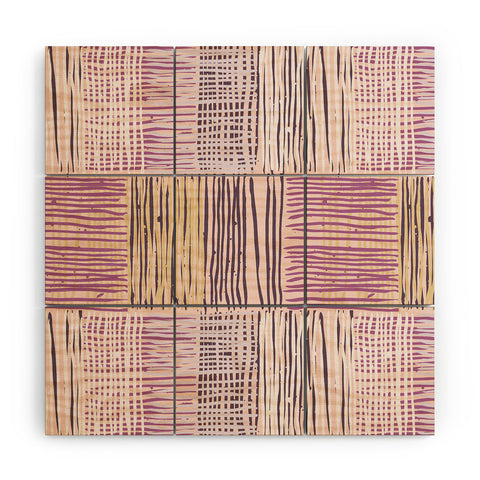 Mareike Boehmer Dots and Lines 2 Fine Lines Rose Wood Wall Mural