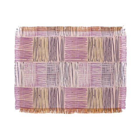 Mareike Boehmer Dots and Lines 2 Fine Lines Rose Throw Blanket