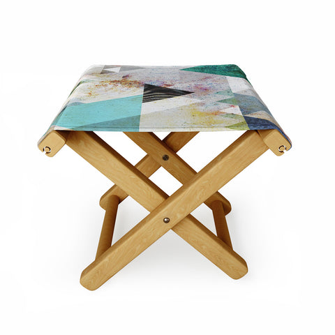 Mareike Boehmer Graphic 3 Blue Folding Stool