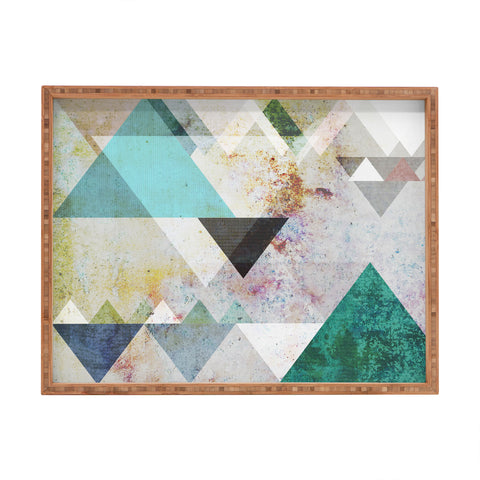 Mareike Boehmer Graphic 3 Blue Rectangular Tray