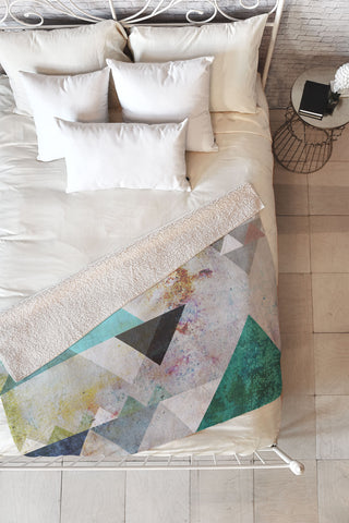 Mareike Boehmer Graphic 3 Blue Fleece Throw Blanket