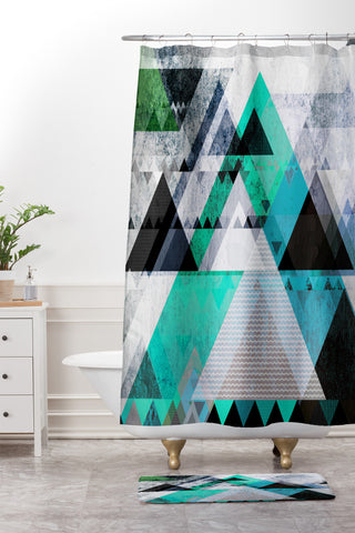 Mareike Boehmer Graphic 4 XY Shower Curtain And Mat