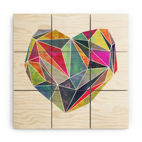 Mareike Boehmer Heart Graphic 5 X Wood Wall Mural