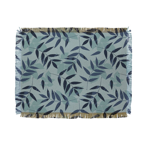 Mareike Boehmer Leaves Scattered 1 Throw Blanket
