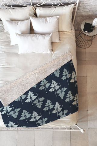 Mareike Boehmer Leaves Up and Down 1 Fleece Throw Blanket
