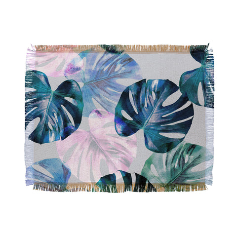 Mareike Boehmer Monstera 4 Throw Blanket