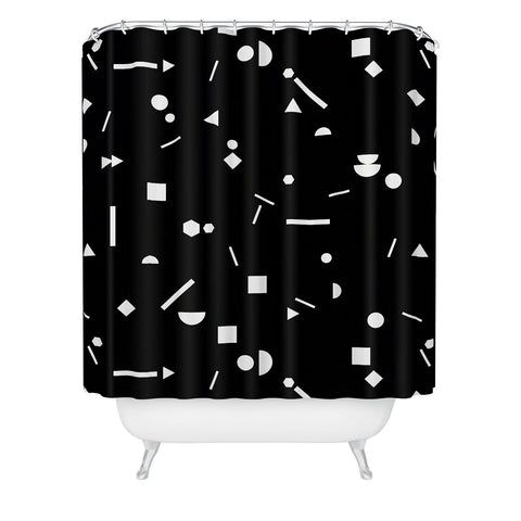 Mareike Boehmer My Favorite Pattern 3 black Shower Curtain